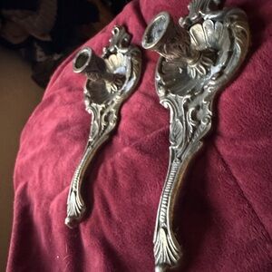 Elegant Silver Candle Holders